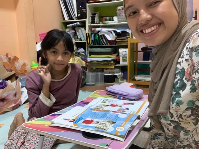 Kegiatan belajar Alifah Asma Amalia